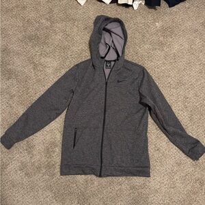 Nike Gray Full-Zip Hoodie with Matching Pants